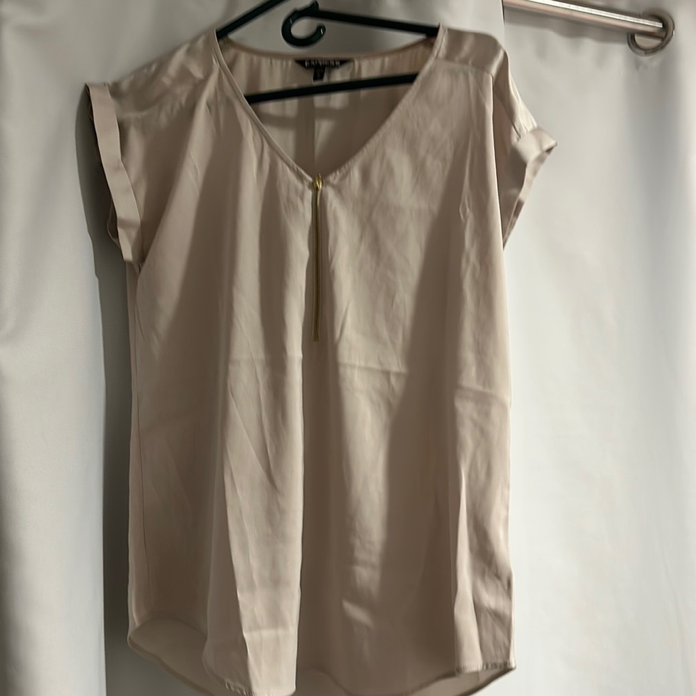 Beige Silk Blouse